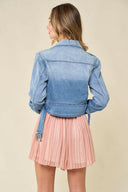 Rebel Heart Denim Moto Jacket-Jackets-Krush Kandy, Women's Online Fashion Boutique Located in Phoenix, Arizona (Scottsdale Area)