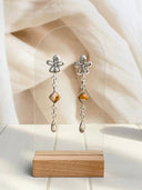 Angel Dahlia Daisy Drop Earrings