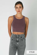NIKIBIKI Vintage Chevron Highneck Crop Top-Tanks-Krush Kandy, Women's Online Fashion Boutique Located in Phoenix, Arizona (Scottsdale Area)