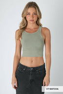 NIKIBIKI Vintage Chevron Highneck Crop Top-Tanks-Krush Kandy, Women's Online Fashion Boutique Located in Phoenix, Arizona (Scottsdale Area)