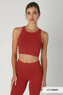 NIKIBIKI Vintage Chevron Highneck Crop Top-Tanks-Krush Kandy, Women's Online Fashion Boutique Located in Phoenix, Arizona (Scottsdale Area)