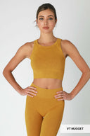 NIKIBIKI Vintage Chevron Highneck Crop Top-Tanks-Krush Kandy, Women's Online Fashion Boutique Located in Phoenix, Arizona (Scottsdale Area)