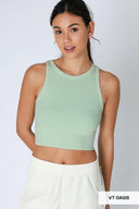 NIKIBIKI Vintage Chevron Highneck Crop Top-Tanks-Krush Kandy, Women's Online Fashion Boutique Located in Phoenix, Arizona (Scottsdale Area)