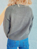 Cable-Knit V-Neck Button Down Long Sleeve Cardigan-Rae Collective, Women's Online Fashion Boutique Located in Phoenix, Arizona (Scottsdale Area)