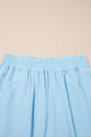 Beau Blue Cropped Tank Top & Jogger Pants Set