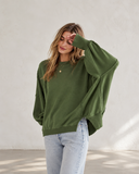 Oversized Drop Shoulder Pullover Sweatshirt