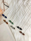 Multi Stone with Crystal Bar Necklace