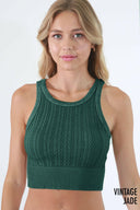 Second Skin Niki Biki Cable Knit Crop Top-Tanks-Rae Collective, Women's Online Fashion Boutique Located in Phoenix, Arizona (Scottsdale Area)