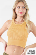 Second Skin Niki Biki Cable Knit Crop Top-Tanks-Rae Collective, Women's Online Fashion Boutique Located in Phoenix, Arizona (Scottsdale Area)
