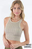 Second Skin Niki Biki Cable Knit Crop Top-Tanks-Rae Collective, Women's Online Fashion Boutique Located in Phoenix, Arizona (Scottsdale Area)