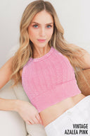 Second Skin Niki Biki Cable Knit Crop Top-Tanks-Rae Collective, Women's Online Fashion Boutique Located in Phoenix, Arizona (Scottsdale Area)