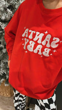 Santa Baby Holiday Sweatshirt-Sweaters-Rae Collective, Women's Online Fashion Boutique Located in Phoenix, Arizona (Scottsdale Area)