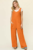 Double Take Full Size Texture Sleeveless Wide Leg Jumpsuit-Rae Collective, Women's Online Fashion Boutique Located in Phoenix, Arizona (Scottsdale Area)
