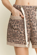 Mineral Washed Leopard Animal Print Shorts-Shorts-Krush Kandy, Women's Online Fashion Boutique Located in Phoenix, Arizona (Scottsdale Area)
