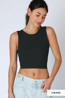 Clean Line Crew Neck Crop Top-Tanks-Rae Collective, Women's Online Fashion Boutique Located in Phoenix, Arizona (Scottsdale Area)