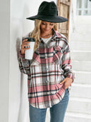 Ivy Lane Meet You Outside Plaid Button Down Curved Hem Shacket-Rae Collective, Women's Online Fashion Boutique Located in Phoenix, Arizona (Scottsdale Area)