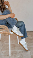 Maison Leather Suede Sneakers | White Grey-Sneakers-Rae Collective, Women's Online Fashion Boutique Located in Phoenix, Arizona (Scottsdale Area)