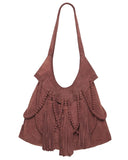 Kelsey Suede Hobo Bag – Tobacco