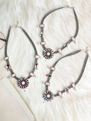Summer Collection Conch Desert Pearls Squash Blossom Necklace