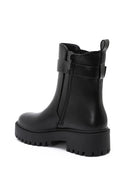 The Biker Black Buckle Lug-Sole Ankle Boot-Shoes-Krush Kandy, Women's Online Fashion Boutique Located in Phoenix, Arizona (Scottsdale Area)