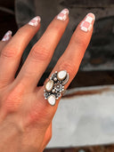 The Henley Triple Stone Flower Ring MADE TO ORDER-Cluster Rings-Rae Collective, Women's Online Fashion Boutique Located in Phoenix, Arizona (Scottsdale Area)