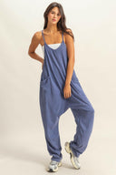Relaxed Fit Mineral Washed Jumpsuit-Overalls-Rae Collective, Women's Online Fashion Boutique Located in Phoenix, Arizona (Scottsdale Area)