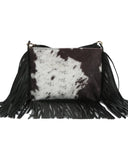 Dakota Fringe Cow Print Crossbody Bag