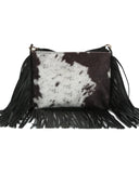 Dakota Fringe Cow Print Crossbody Bag