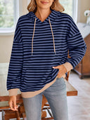 Lovelet Drawstring Striped Long Sleeve Hoodie-Rae Collective, Women's Online Fashion Boutique Located in Phoenix, Arizona (Scottsdale Area)