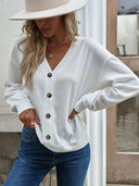 V-Neck Dropped Shoulder Blouse-Rae Collective, Women's Online Fashion Boutique Located in Phoenix, Arizona (Scottsdale Area)
