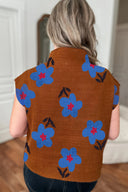 Chestnut Floral Knit Sleeveless Top-Tops-Krush Kandy, Women's Online Fashion Boutique Located in Phoenix, Arizona (Scottsdale Area)