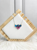 Indigo Blue Dahlia Chain Necklace Bag 12