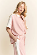 J.Her Washed Contrast Side Spring Top