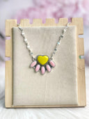 Days of Spring Collection Rosarita & Pink Conch Heart Necklace