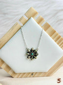 Dalmation Jasper & Mimosa Opal Mixed Bag Cluster Chain Necklace