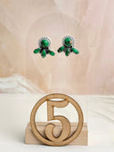 Irish Green Dahlia Studs sno 1-Earrings-Krush Kandy, Women's Online Fashion Boutique Located in Phoenix, Arizona (Scottsdale Area)