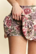 Vintage Floral Print Puff Skirt-Skirts-Krush Kandy, Women's Online Fashion Boutique Located in Phoenix, Arizona (Scottsdale Area)