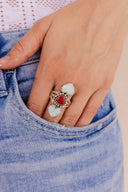 Opal Heart Stone Crawler-Crawler Rings-Rae Collective, Women's Online Fashion Boutique Located in Phoenix, Arizona (Scottsdale Area)