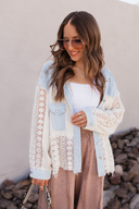 POL Lace Jean Jacket