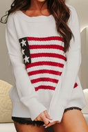 US Flag Round Neck Long Sleeve Knit Top-Rae Collective, Women's Online Fashion Boutique Located in Phoenix, Arizona (Scottsdale Area)