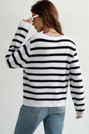 Striped Button Down Long Sleeve Cardigan-Rae Collective, Women's Online Fashion Boutique Located in Phoenix, Arizona (Scottsdale Area)