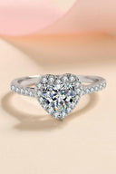 1 Carat Moissanite Heart-Shaped Ring-Rae Collective, Women's Online Fashion Boutique Located in Phoenix, Arizona (Scottsdale Area)