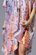 Abstract Print Silky Feel Kimono-Kimono-Rae Collective, Women's Online Fashion Boutique Located in Phoenix, Arizona (Scottsdale Area)