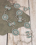 Desert Bloom Stone Daisy Concho Chain Belt