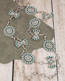 Desert Bloom Stone Daisy Concho Chain Belt