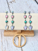 One Of A Kind Heart Drop Earrings-Stud Earrings-Krush Kandy, Women's Online Fashion Boutique Located in Phoenix, Arizona (Scottsdale Area)