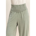 So Fetch Mineral Washed Wide-Leg Smocked Waist Pants | 6 Colors