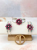 Desert Jasper Daisy Stone Cuffs-Bracelets-Krush Kandy, Women's Online Fashion Boutique Located in Phoenix, Arizona (Scottsdale Area)