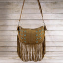 Outlaw Fringe Studded Hobo Bag