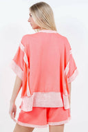 Oversize Reverse Contrast Banded Top-Tops-Krush Kandy, Women's Online Fashion Boutique Located in Phoenix, Arizona (Scottsdale Area)
